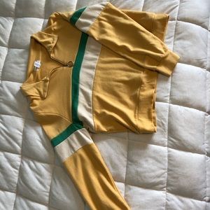 Full Tilt striped cropped quarter zip